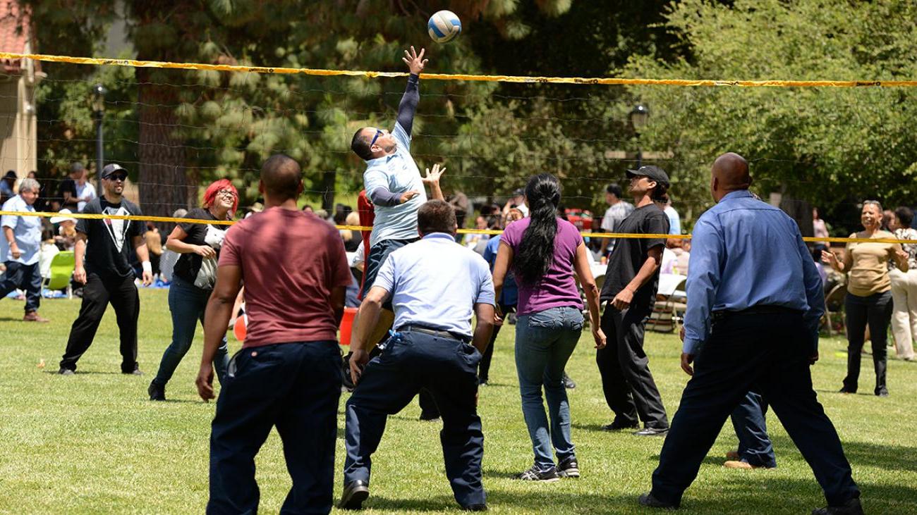 Staff picnic at Pomona College in 2014